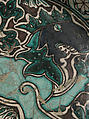 Dish with Lion, Tin-glazed earthenware, Italian