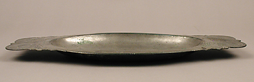 Platter with a Fish, Bronze, silver overlaid, Late Roman