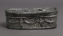 Box with Sleeping Eros, Silver, Roman or Byzantine