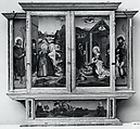Altarpiece with scenes from the life of the Virgin, Tempera, oil and gilding on pine, German