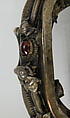 Pendant, Silver, partial gilt, garnets or red glass, German