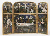 Triptych with the Entombment, After Nardon Pénicaud (French, 1470–1542/43), Painted enamel, copper, French