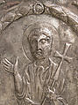 Plaque with Saint Peter, Silver, niello, originally partially gilt, Byzantine