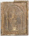 Plaque with Saint Peter, Silver, niello, originally partially gilt, Byzantine