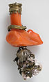Pendant Jewel, Coral, gold, silver-gilt, pearl, German or Spanish