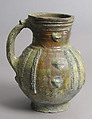 Jug, Partially glazed earthenware, French