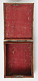 Game Box, Bone, traces of gilding and paint over wooden core with red silk  interior, metal mounts, French