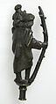 Mount, St. Christopher and Christ Child, Copper alloy, German or South Netherlandish