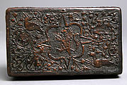 Box, Leather (Cuir bouilli), painted interior, Italian
