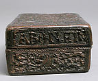 Box, Leather (Cuir bouilli), painted interior, Italian