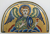 Lunette, Champlevé enamel, copper-gilt, German