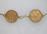 Necklace, Gold, emeralds & agate intaglio, Byzantine (?)