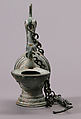 Hanging Lamp in the Form of a Peacock, Copper alloy, cast, Byzantine