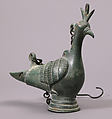 Hanging Lamp in the Form of a Peacock, Copper alloy, cast, Byzantine
