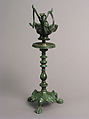 Standing Lamp with a Cross on a Pricket Stand, Copper alloy, Byzantine