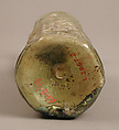 Yellow-Green Hexagonal Glass Bottle with a Stylite Saint, Moulded glass, Byzantine