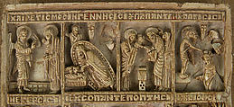 Icon with Christ Pantepotes and the Chorus of Saints, Steatite, Byzantine