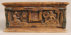 Casket, Poplar with copper alloy fittings, German