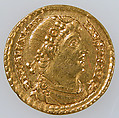 Gold Solidus of Emperor Valentinian I (r. 364–75), Gold, Byzantine