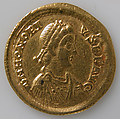 Solidus of Honorius (r. 395–423), Gold, Byzantine