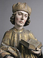Saint Luke, Pine, polychromy and gilding, German