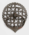 Door handle and plate, Iron, German