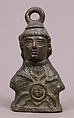 Steelyard weight in the form of Athena, Copper alloy, Byzantine