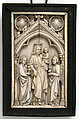 Panel with Virgin and Child with Angels, Elephant ivory with silver and wood frame, European (Medieval style)