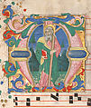 Manuscript Leaf with the Feast of Saint Andrew in an Initial M, from an Antiphonary, Master of the Riccardiana Lactantius, Tempera, ink, and gold on parchment, Italian