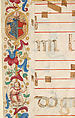 Manuscript Leaf with Saint John Gualbert in an Initial S, from an Antiphonary, Tempera, ink, and gold on parchment, Italian
