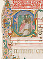 Manuscript Leaf with the Celebration of a Mass in an Initial S, from an Antiphonary, Master of the Riccardiana Lactantius, Tempera, ink, and gold on parchment, Italian