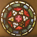 Foliate Medallion, Stained Glass, French