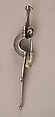 Bow Brooch, Silver with gilding and niello, Germanic