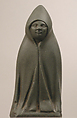 Statuette, Hooded Figure, Dark Green Sandstone, Celtic