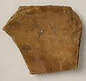 Ostrakon, Pottery fragment with ink inscription, Coptic
