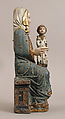 Seated Virgin and Child, Wood, ivory, brass, paint, gilding, North Spanish