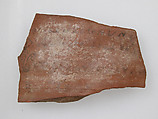 Ostrakon, Pottery fragment with ink inscription, Coptic
