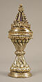 Salt Cellar, Elkington & Co. British, Silver gilt, glass, British