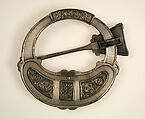 Brooch, Silver gilt, glass cabochons, Scottish