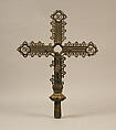 Processional Cross, Gilded brass, Irish
