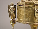 Footed Pyx, Silver, silver-gilt with opaque enamel, Spanish (?)