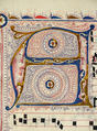 Manuscript Leaf with Initial A, from an Antiphonary, Tempera, ink, and metal leaf on parchment, German