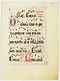 Manuscript Leaf, from an Antiphonary, Tempera, ink, and metal leaf on parchment, German