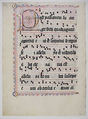 Manuscript Leaf with Initial P, from an Antiphonary, Tempera, ink, and metal leaf on parchment, German