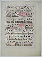 Manuscript Leaf with Initial S, from an Antiphonary, Tempera, ink, and metal leaf on parchment, German