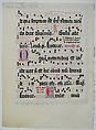 Manuscript Leaf with Initial S, from an Antiphonary, Tempera, ink, and metal leaf on parchment, German
