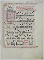 Manuscript Leaf with Initial F, from an Antiphonary, Tempera, ink, and metal leaf on parchment, German