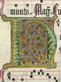 Manuscript Leaf with Initial H, from an Antiphonary, Tempera, ink, and metal leaf on parchment, German