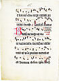 Manuscript Leaf with Initial H, from an Antiphonary, Tempera, ink, and metal leaf on parchment, German