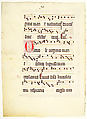 Manuscript Leaf with Initial H, from an Antiphonary, Tempera, ink, and metal leaf on parchment, German